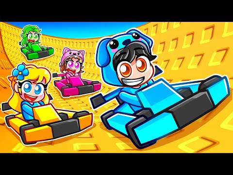 Reaching MAX SPEED in Roblox Ride a Cart Down a Slide...