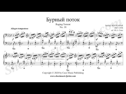 Maykapar : Raging Torrent, Op. 33, No. 18