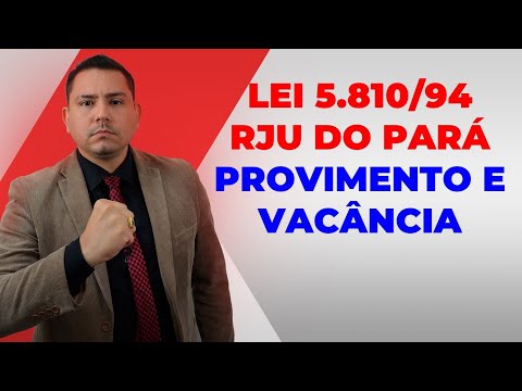 LEI 5810/94 - RJU DO  PARÁ - PROVIMENTO E VACÂNCIA - Professor Raphael Pinho