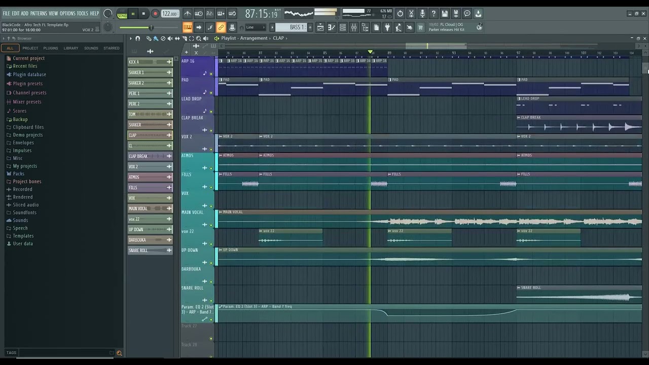 BlackCode - Afro Tech FL Studio Template