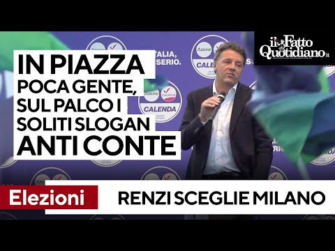 Renzi a Milano per la chiusura della campagna elettorale, la piazza non si riempie