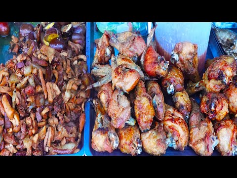 Amazing Street Food, Cambodian Rural Street Foods For Factory Workers, All Is Than US$1