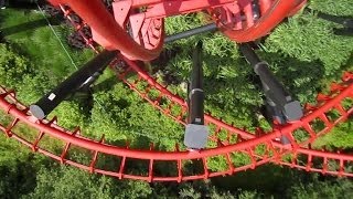 Vampire front seat on-ride HD POV Walibi Belgium