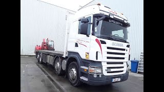 Camion plateau Scania R 420 8x2 +manitou TMT 25.20 à vendre - Image 4 | Autoline CA Camion plateau Scania R 420 8x2 +manitou TMT 25.20 | Image 4 - Autoline