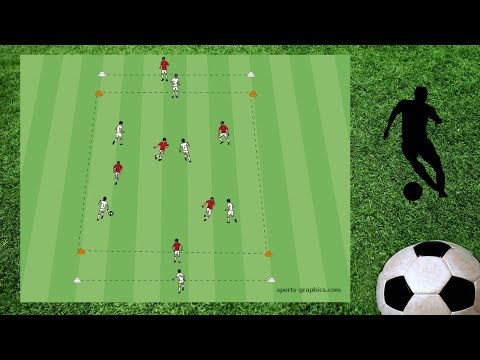4 gegen 4 mit Pass in die Tiefe ▲ Trainingseinheit ▲ Spielformen #Fußballtraining