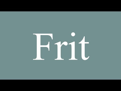 How to Pronounce ''Frit'' (Fried) Correctly in French