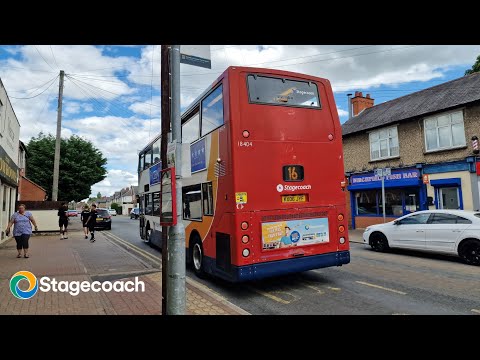 Stagecoach northampton ALX400 KX06 JYF - 18404 on route 16