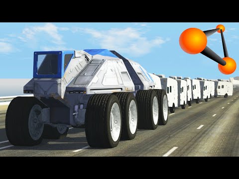 Beamng DRIVE High Speed CRAZY TOWING Crashes #7 Cars dragging