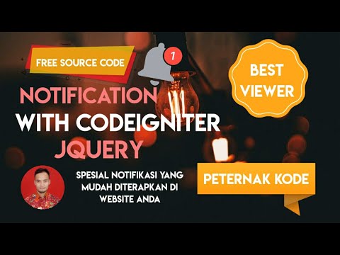 🕣 Notifications 🔥Codeigniter + JQuery Video