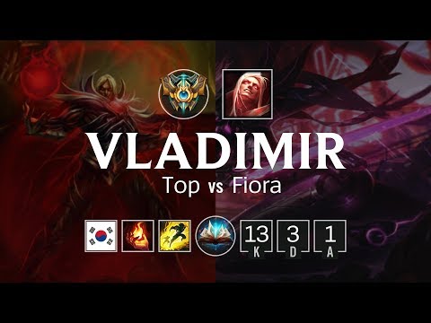 Vladimir Top vs Fiora - KR Challenger Patch 8.7