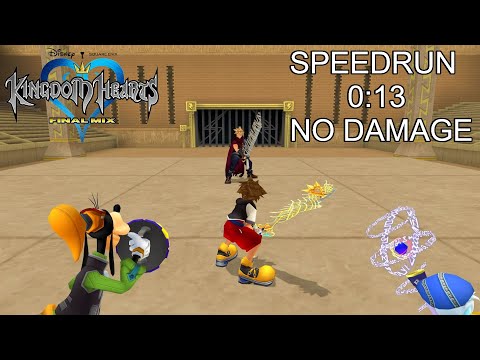KH FM [Proud Mode] Hercules Cup Cloud Speedrun 0:13 No Damage