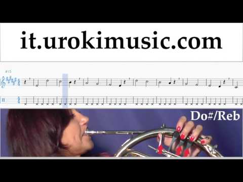 Corso di Corno David Guetta, Justin Bieber - 2U Tablature Tab Parte#1 Esercita um-i276