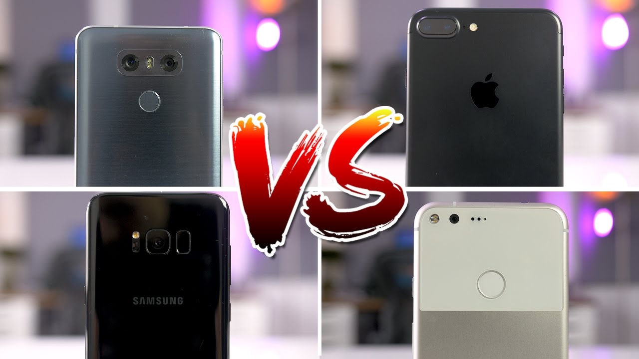 Samsung Galaxy S8+ vs LG G6 vs iPhone 7 Plus vs Google Pixel XL Comparison!
