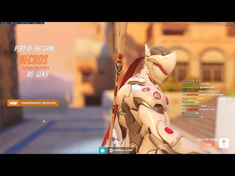 NECROS FASTEST GENJI IN THE WORLD - POTG! OVERWATCH 2 SEASON 2 GAMEPLAY