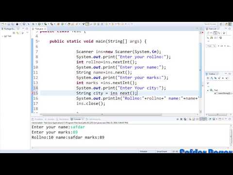 Java Programming Tutorial 11 Getting User Input Using Scanner Class in java