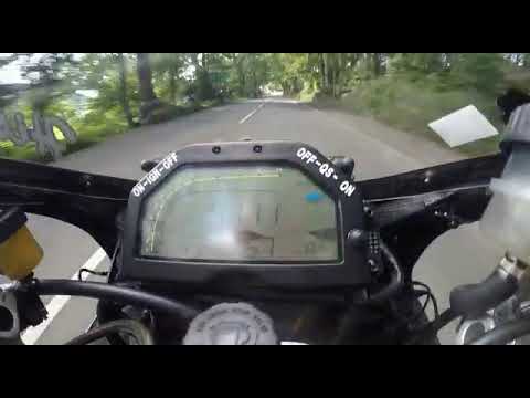 TT Near Miss On board footage of Carl Fogarty Classic TT parade lap near miss at Ballacraine.