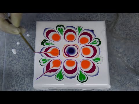 (481) From PUDDLES to FLOWER  ~ EASY pour for BEGINNERS ~ Reverse flower dip ~ Step by step tutorial