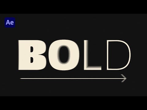 Comment animer le poids des polices dans After Effects | Astuce de pro de Kinetic Typography