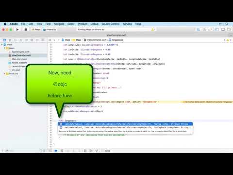 ios 11 Developer Course Tutorial -  Adding User Annotations To Maps Part 35