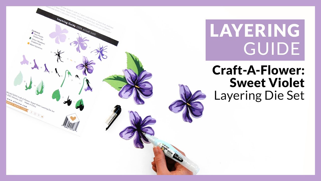 Altenew Craft-A-Flower: Sweet Violet -stanssisetti