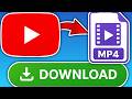 How To DOWNLOAD YOUTUBE VIDEOS As MP4 FULL GUIDE