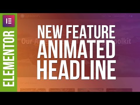 NEW In Elementor Animated Headlines Full Tutorial