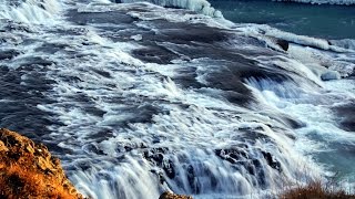 preview picture of video 'Gullfoss: the Golden Falls, winter in Iceland'