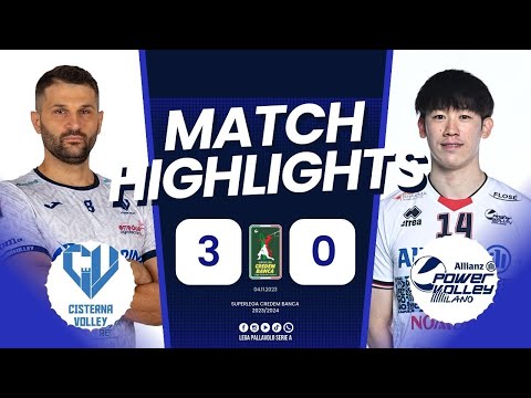 Cisterna Volley vs. Allianz Milano - VBW - SuperLega - Match Highlights