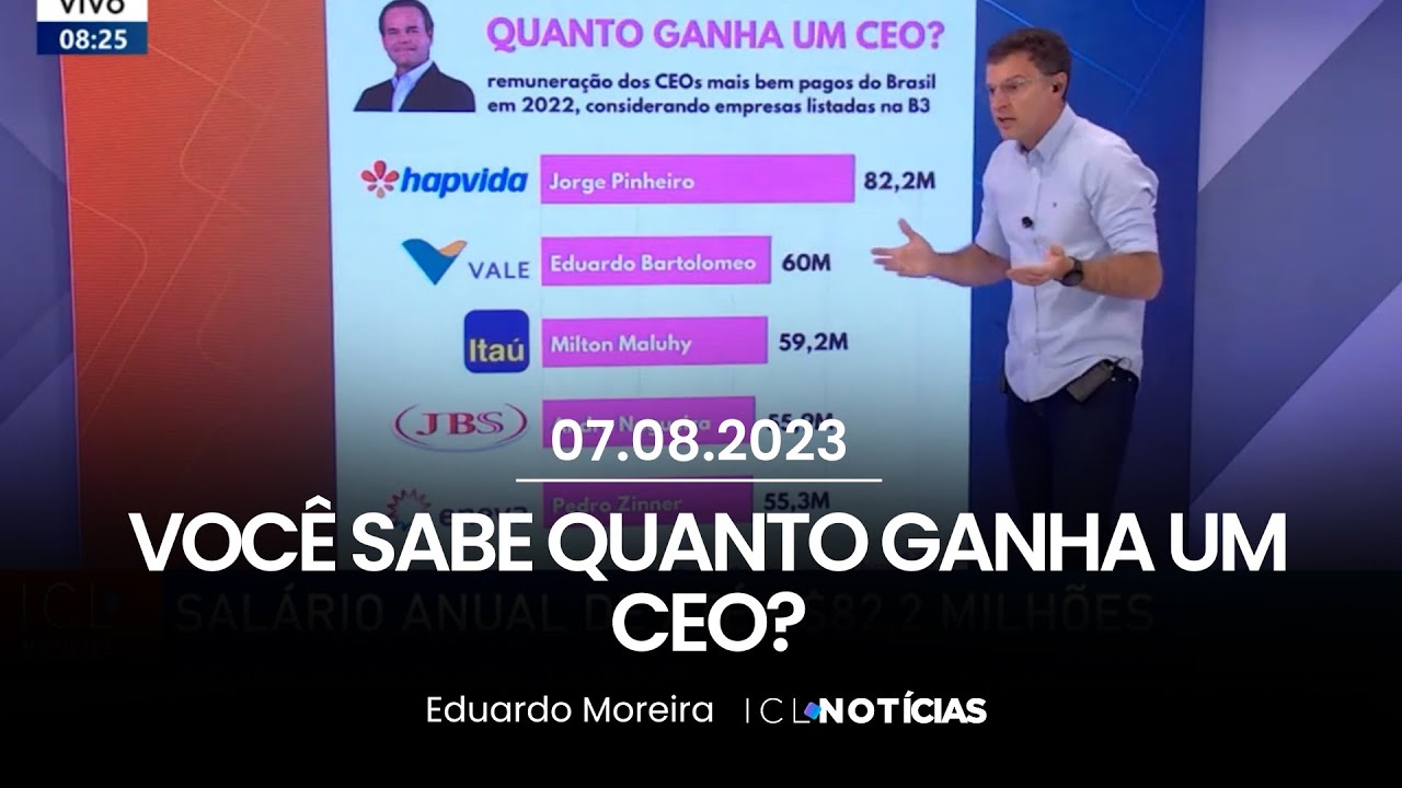 Salários dos principais CEOs do Brasil e do mundo são uma afronta aos trabalhadores.