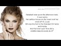 Taylor Swift - The Last Great American dynasty lyrics
