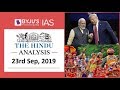 The Hindu Analysis For 23rd September 2019 Current Affairs For UPSC IAS