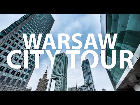Walking Tour Downtown 4k - Warsaw City Poland Walk, City Walk - Travel Walk Tour,