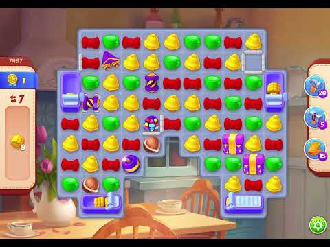 HomeScapes Level 7497 no boosters (16 moves)