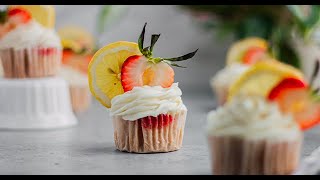 Lifeway kefir Strawberry Lemon Cupcakes