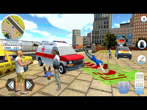 Roof Jumping Ambulance Simulator #11 Rooftop Stunts - Rescue Sim! Android gameplay