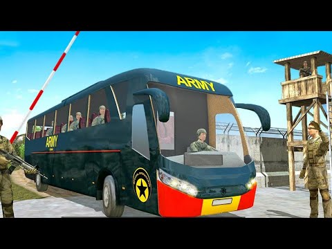 Offroad Army Bus Driving Simulator- American Army Soldier Transport Bus Game - Android iOS Gameplay