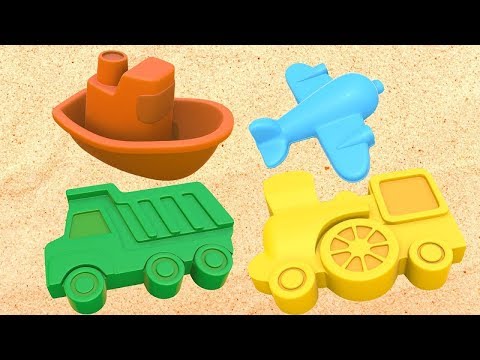 Мультики для детей. Развивающие игрушки. Лепим куличики из песка