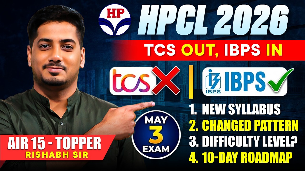 HPCL 10 Days Preparation Strategy 2026 🔥 Crack HPCL in 1 Attempt! (IBPS Pattern) #hpcl #rishabhsir