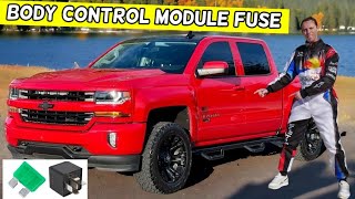 CHEVROLET SILVERADO BODY CONTROL MODULE FUSE LOCATION REPLACEMENT 2014 2015 2016 2017 2018 2019