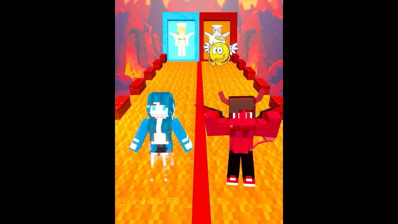 POV 👹 JJ and JJ Sister in the Heaven Run! 126% #animation