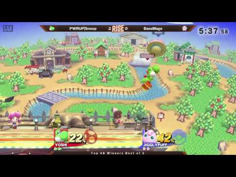 Rise 2017 Pro Bracket - PWRUP|Snoop (Yoshi) vs BassMage (Jigglypuff)