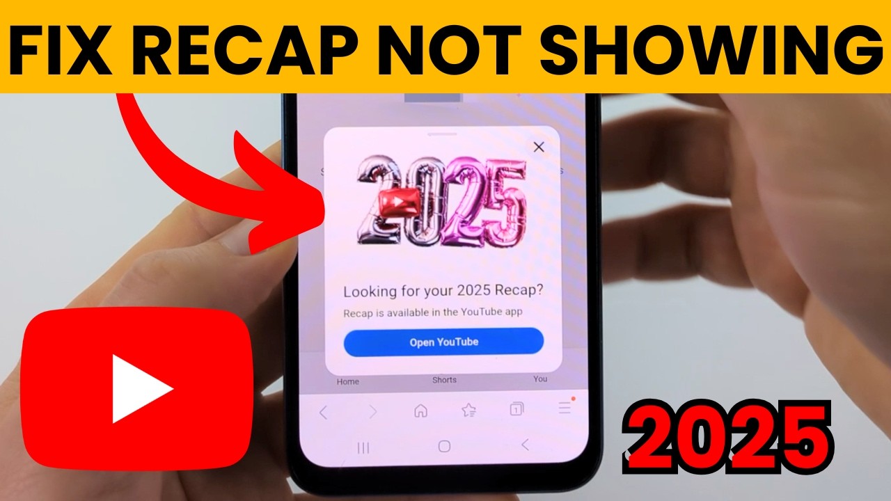 How to FIX YouTube Recap 2025 Not Showing Up - Fix Missing YouTube Recap