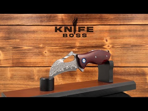 KnifeBoss lovecký zavírací damaškový nůž Onyx VG-10