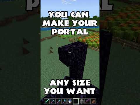 Nether Portal Sizes/Shapes | Minecraft Bedrock Guide #shorts
