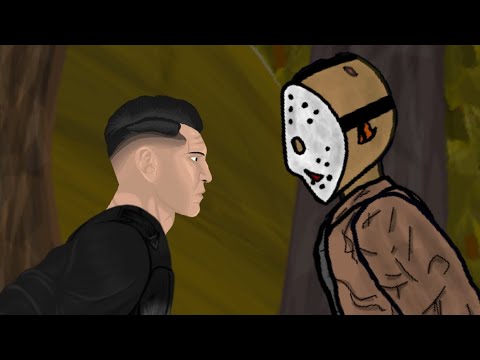 The Punisher Vs Jason Voorhees | Drawing Cartoons 2