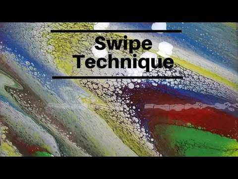 ACRYLIC POURING PAINTING #33 SWIPE TECHNIQUE