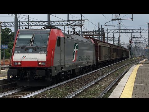 Treni di tutti i tipi alla stazione di Monza! Tra merci, eurocity e regionali!