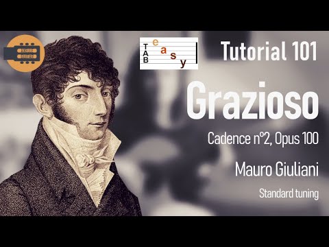 Grazioso, Opus 100 (Giuliani) - Easy Classical Guitar Tutorials 101 by Axelle Guitar
