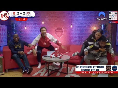 AFTV react to Reiss Nelson LAST SECOND GOAL, Arsenal 3-2 Bournemouth