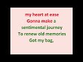Sentimental Journey piano karaoke